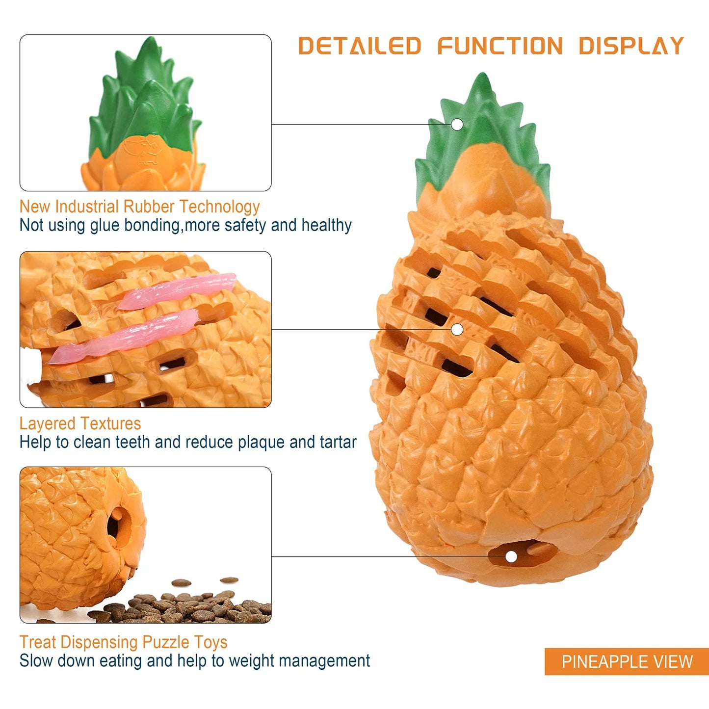 Indestructible Pineapple Chew Toy for Dogs