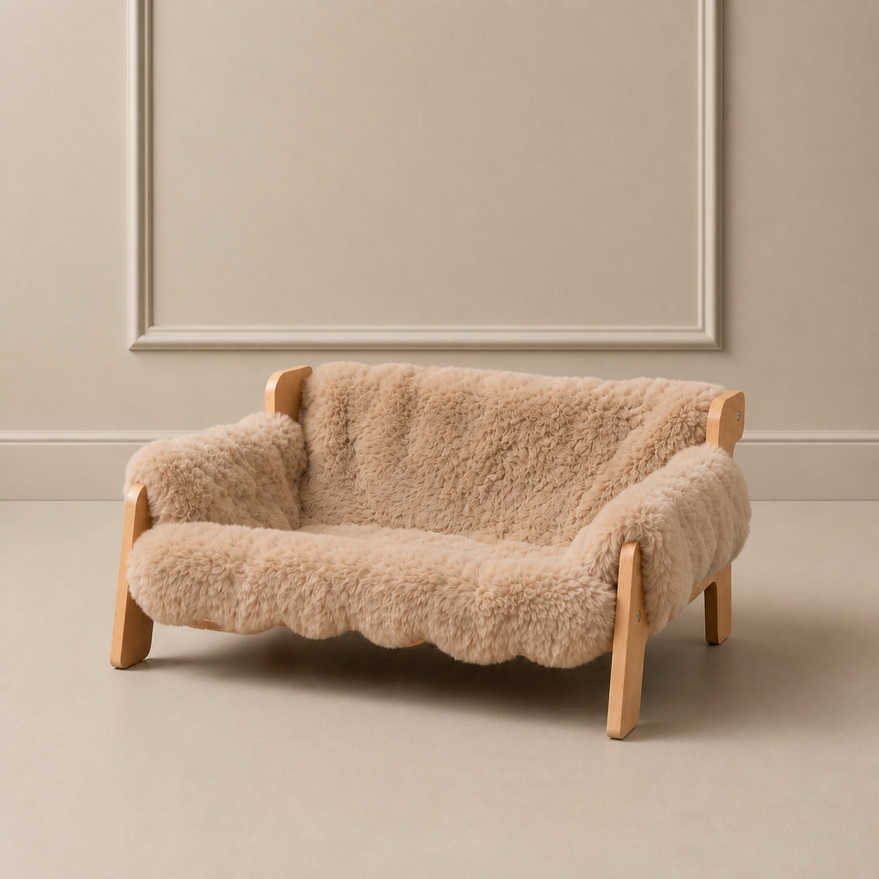 Luxury Elevated Solid Wood Dog Couch Bed