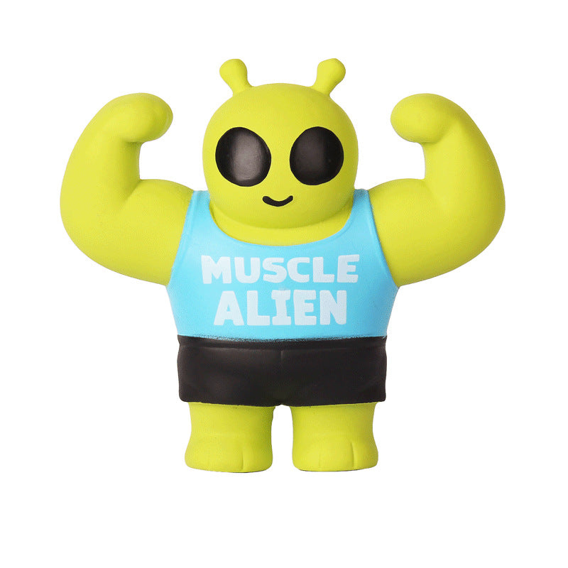 Durable Squeaky Muscle Buddy Dog Toy