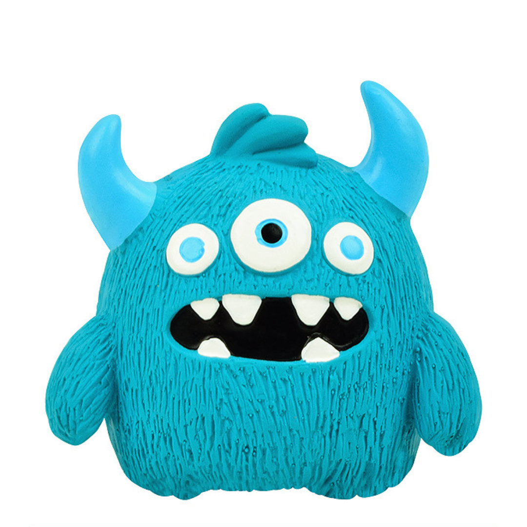 Durable Eco-Friendly Monster Teeth Cleaning Latex Squeaky Dog Toy