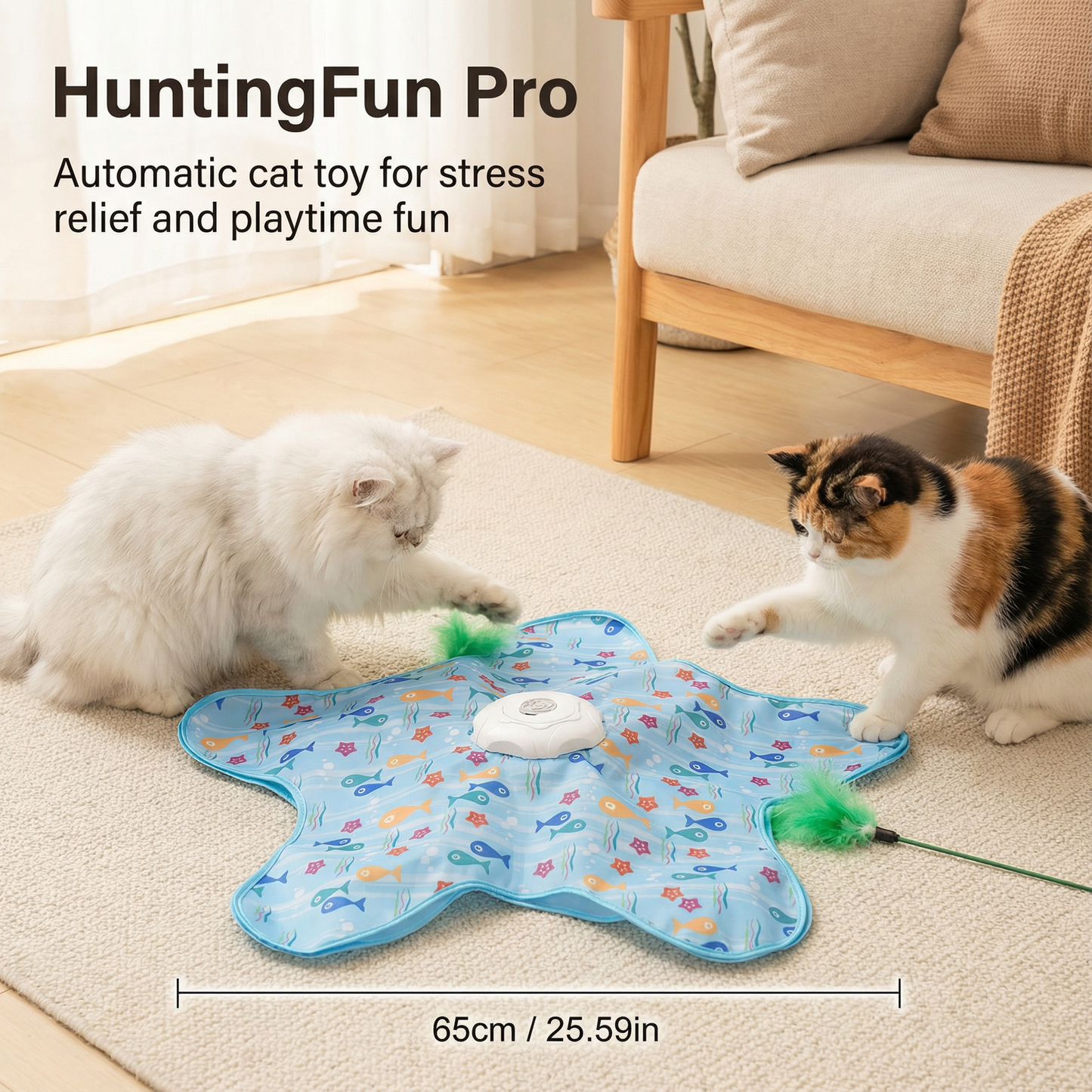 HuntingFun Pro – Automatic cat toy for stress relief and playtime fun