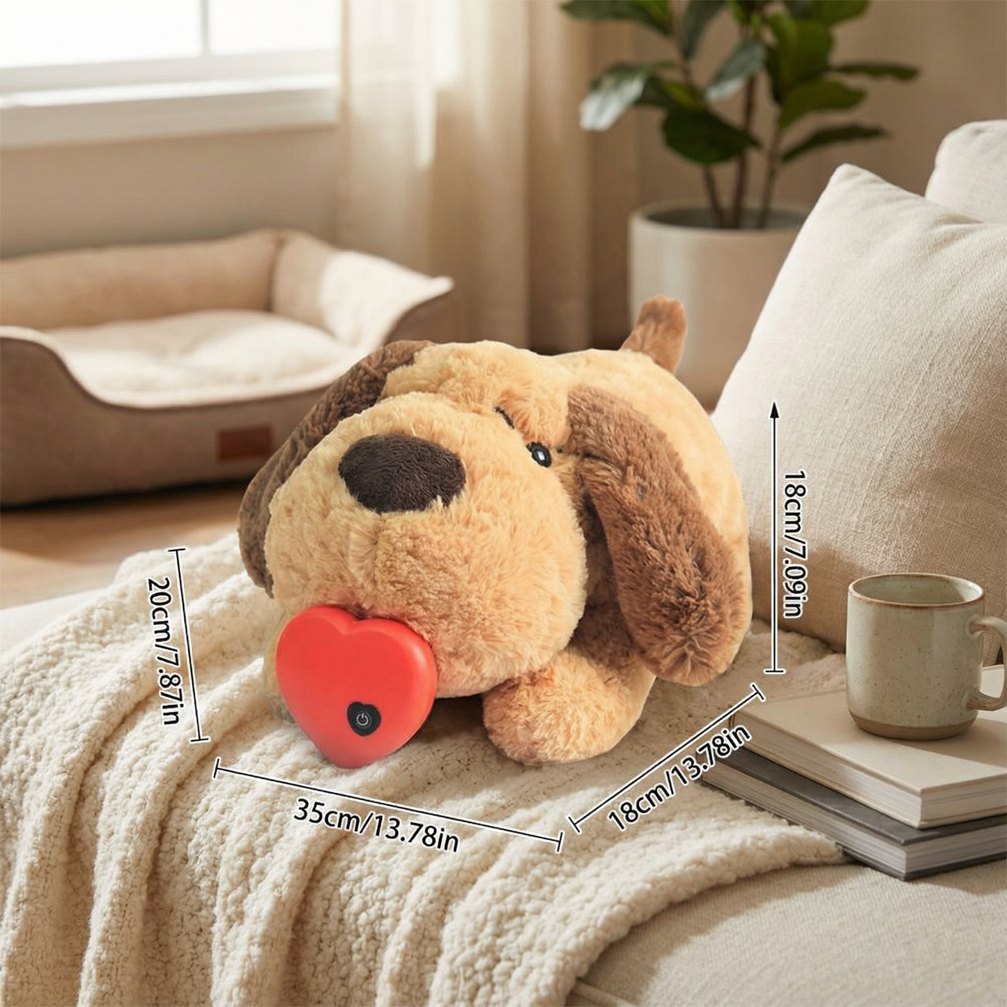 Calming Heartbeat Comfort Plush for Pets – Anxiety & Stress Relief
