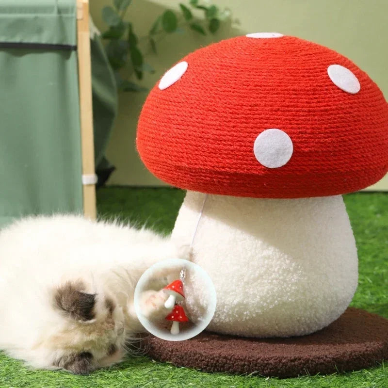 Sisal Fly Agaric Mushroom Cat Scratching Post