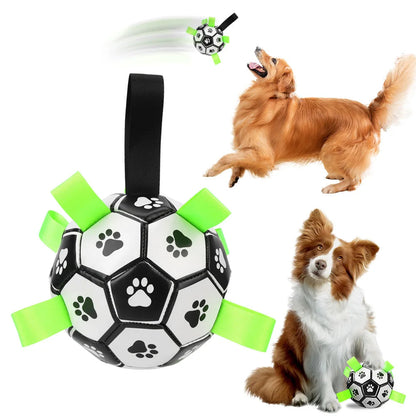 Dog Ball Toy with Integrated Pull Ropes