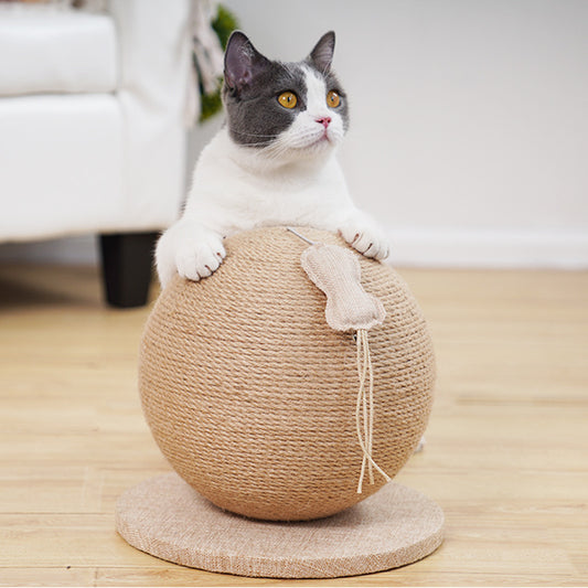 Cat Mushroom Sisal Scratching Post with Bed