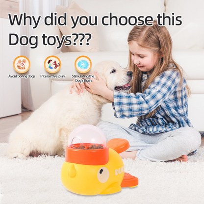 Interactive self-feeding dispenser for dogs