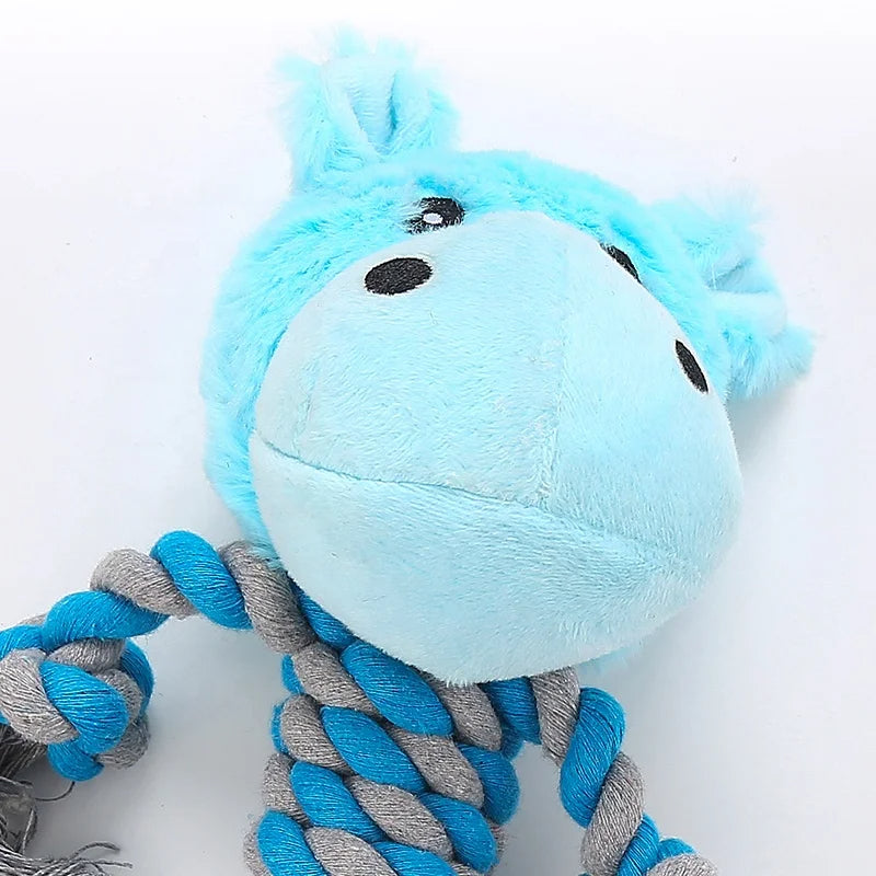 Durable Dog Toy With Plush Head