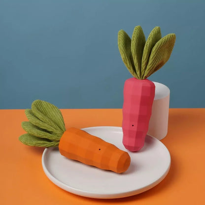 Eco-Friendly Natural Rubber Carrot for Dogs