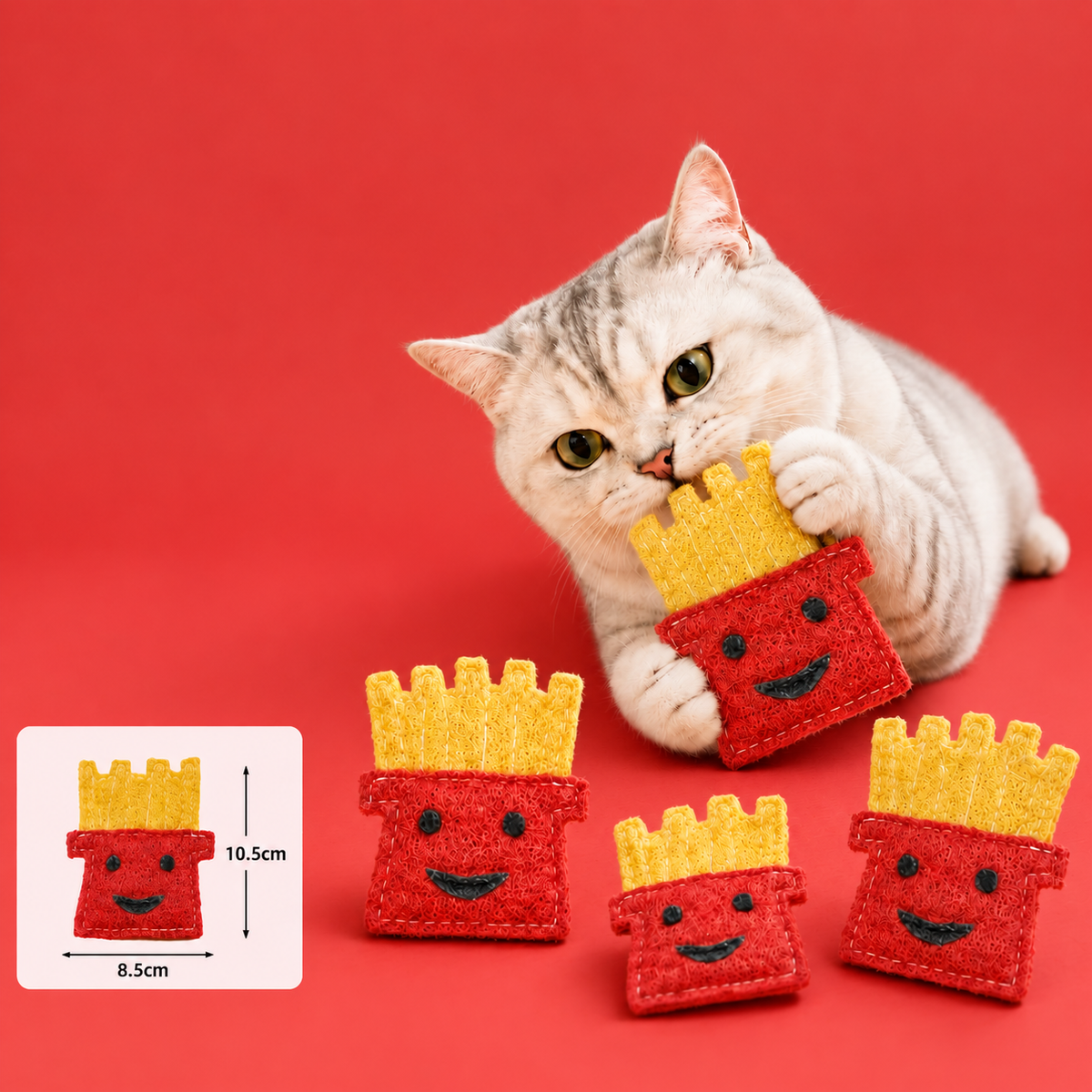 Teeth-Cleaning Catnip Chew Toys – Natural Loofah Dental Care & Play Set