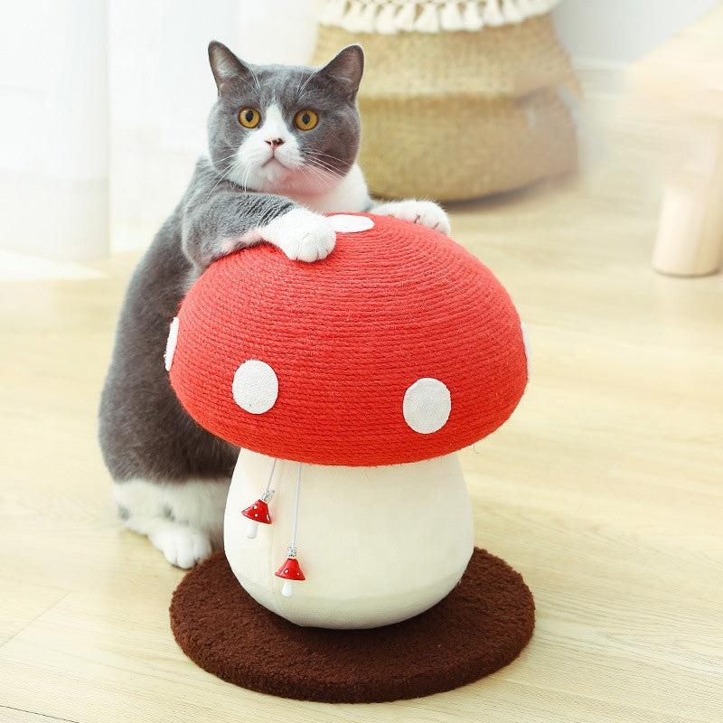 Sisal Fly Agaric Mushroom Cat Scratching Post