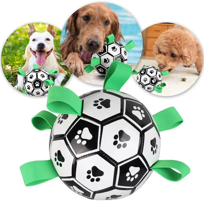 Dog Ball Toy with Integrated Pull Ropes