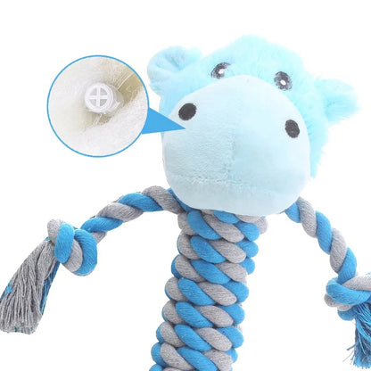 Durable Dog Toy With Plush Head