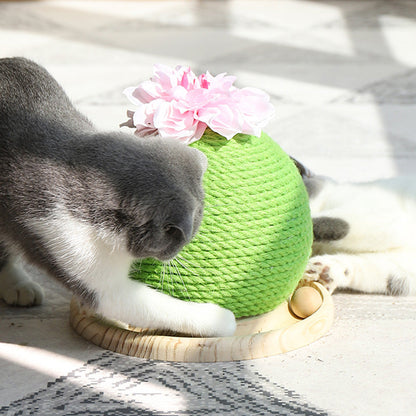 Cat Scratch Cactus with Integrated Toy