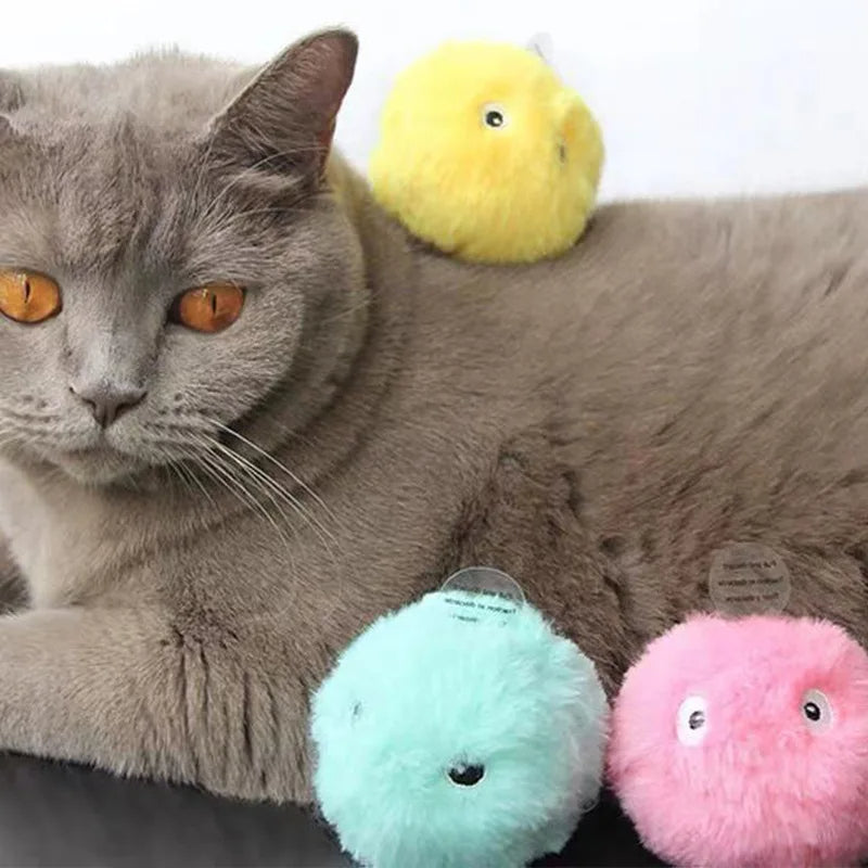 Interactive Cat Plush Balls with Animal Sounds