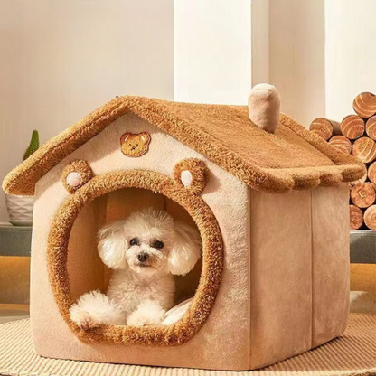 Cosy plush cat house