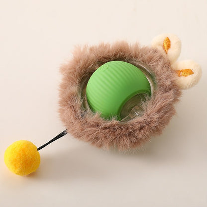 Active Rolling Ball with Tail for Cats