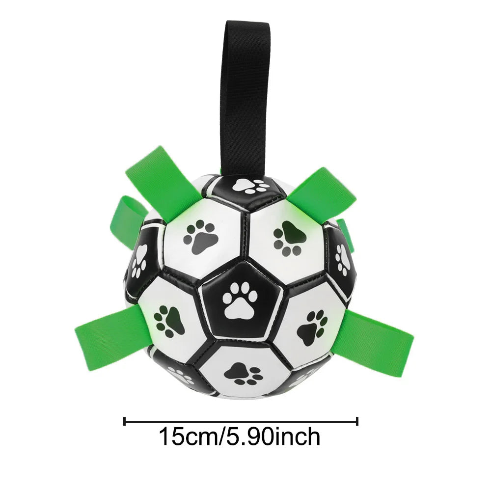 Dog Ball Toy with Integrated Pull Ropes