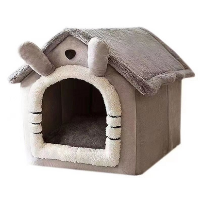 Cosy plush cat house