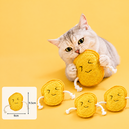 Teeth-Cleaning Catnip Chew Toys – Natural Loofah Dental Care & Play Set