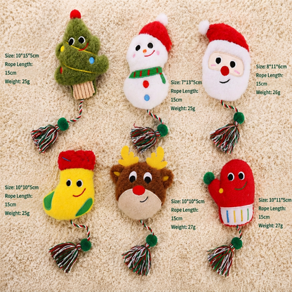 Christmas Catnip Rope Teaser Cat Toy