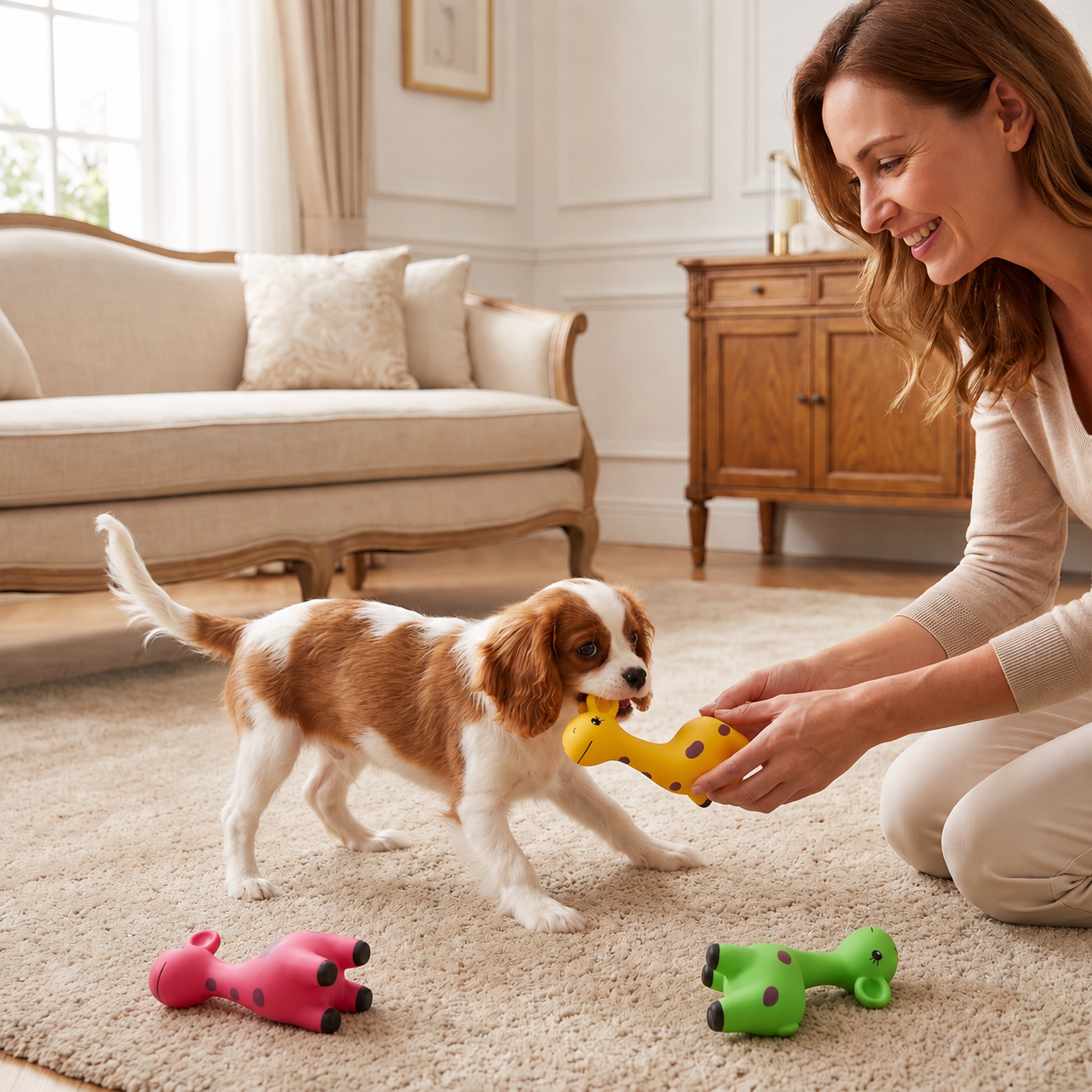 Squeaky Latex Deer Chew Dog Toy
