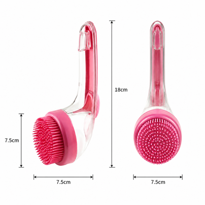2-in-1 Silicone Pet Bath & Massage Brush with Shampoo Dispenser