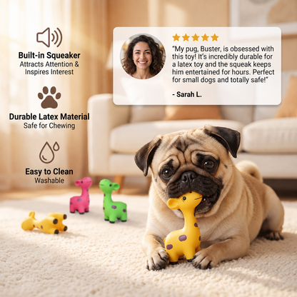 Squeaky Latex Deer Chew Dog Toy