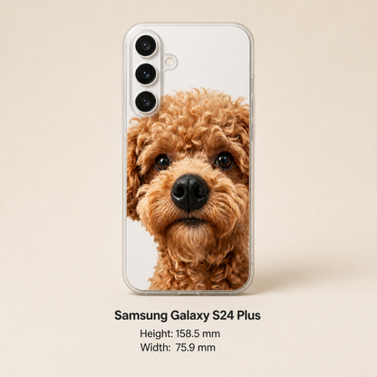 Personalized Pet Photo Phone Case with 3D Squeezable Nose
