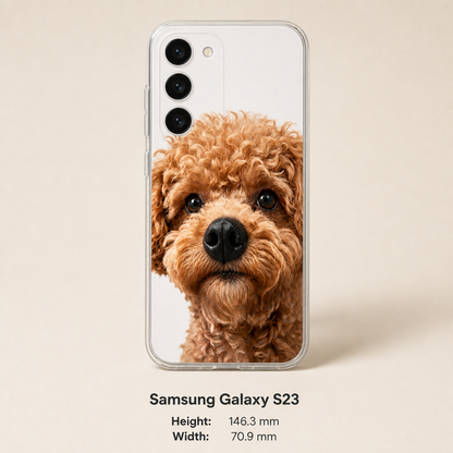 Personalized Pet Photo Phone Case with 3D Squeezable Nose