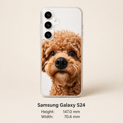 Personalized Pet Photo Phone Case with 3D Squeezable Nose