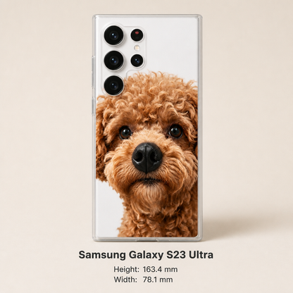 Personalized Pet Photo Phone Case with 3D Squeezable Nose