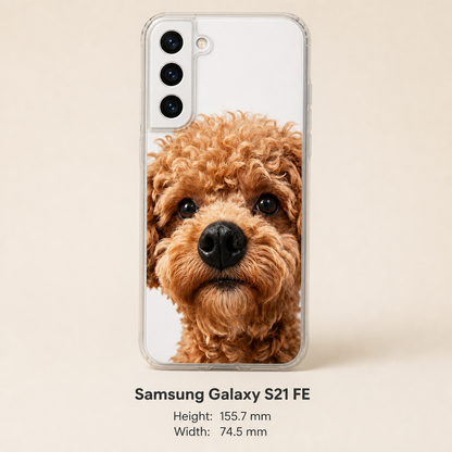 Personalized Pet Photo Phone Case with 3D Squeezable Nose