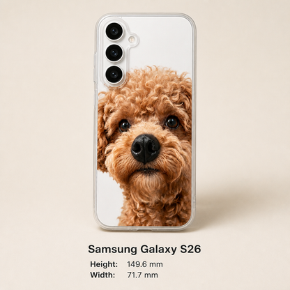 Personalized Pet Photo Phone Case with 3D Squeezable Nose
