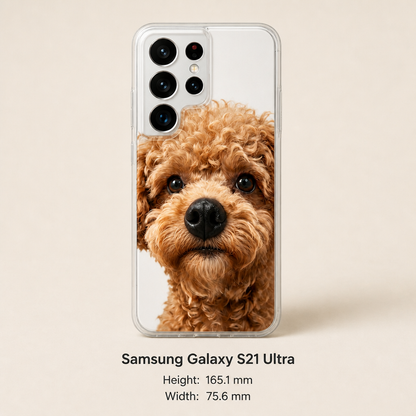 Personalized Pet Photo Phone Case with 3D Squeezable Nose
