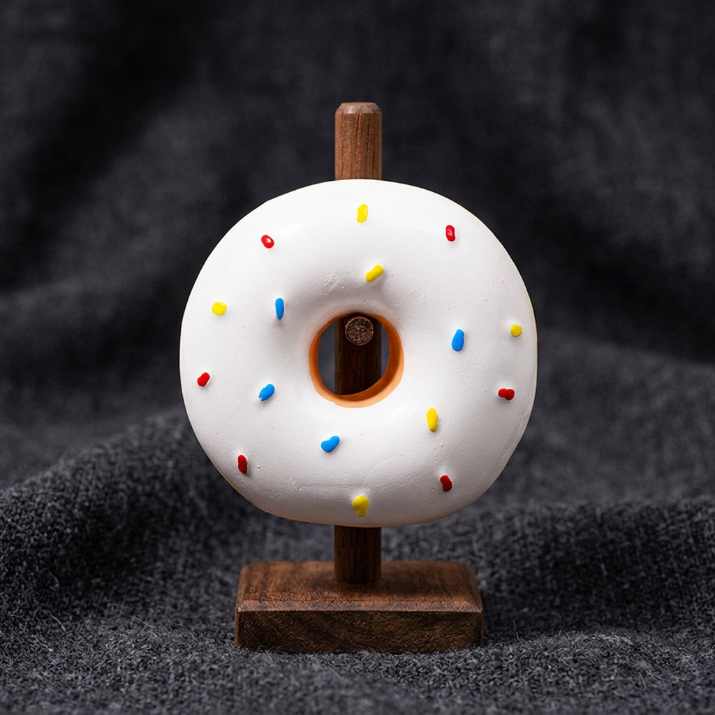 Colorful Squeaky Donut Dog Toy