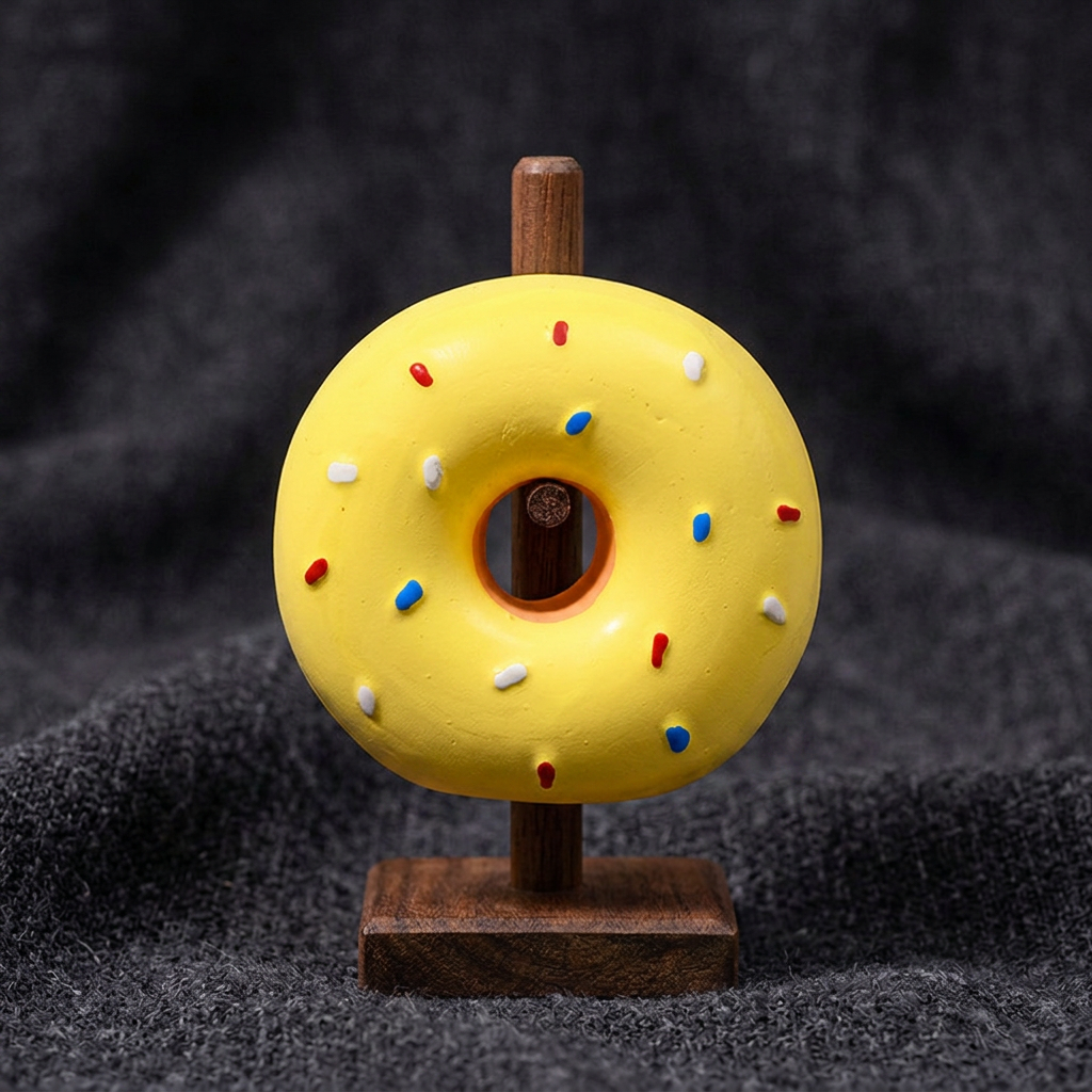 Colorful Squeaky Donut Dog Toy