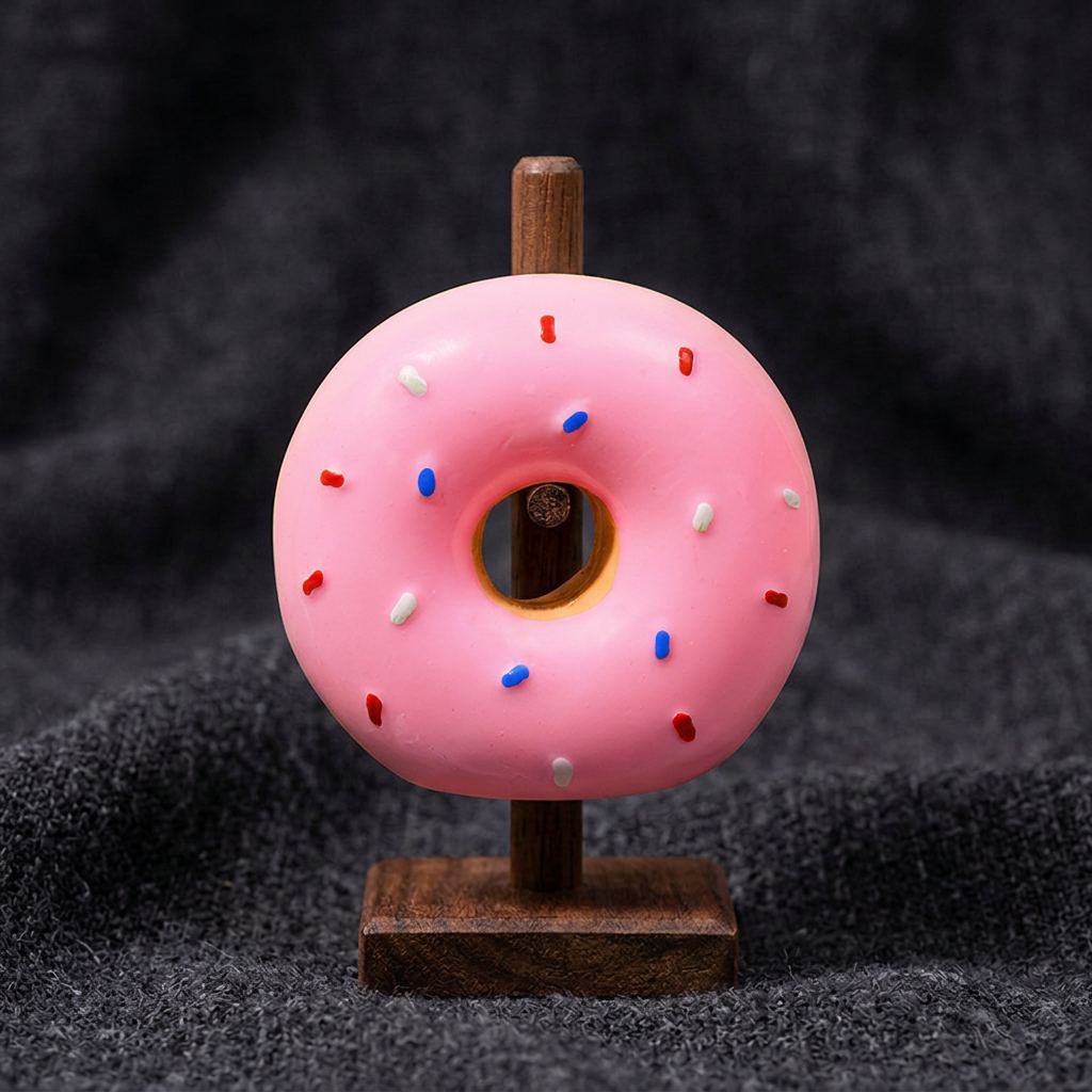 Colorful Squeaky Donut Dog Toy