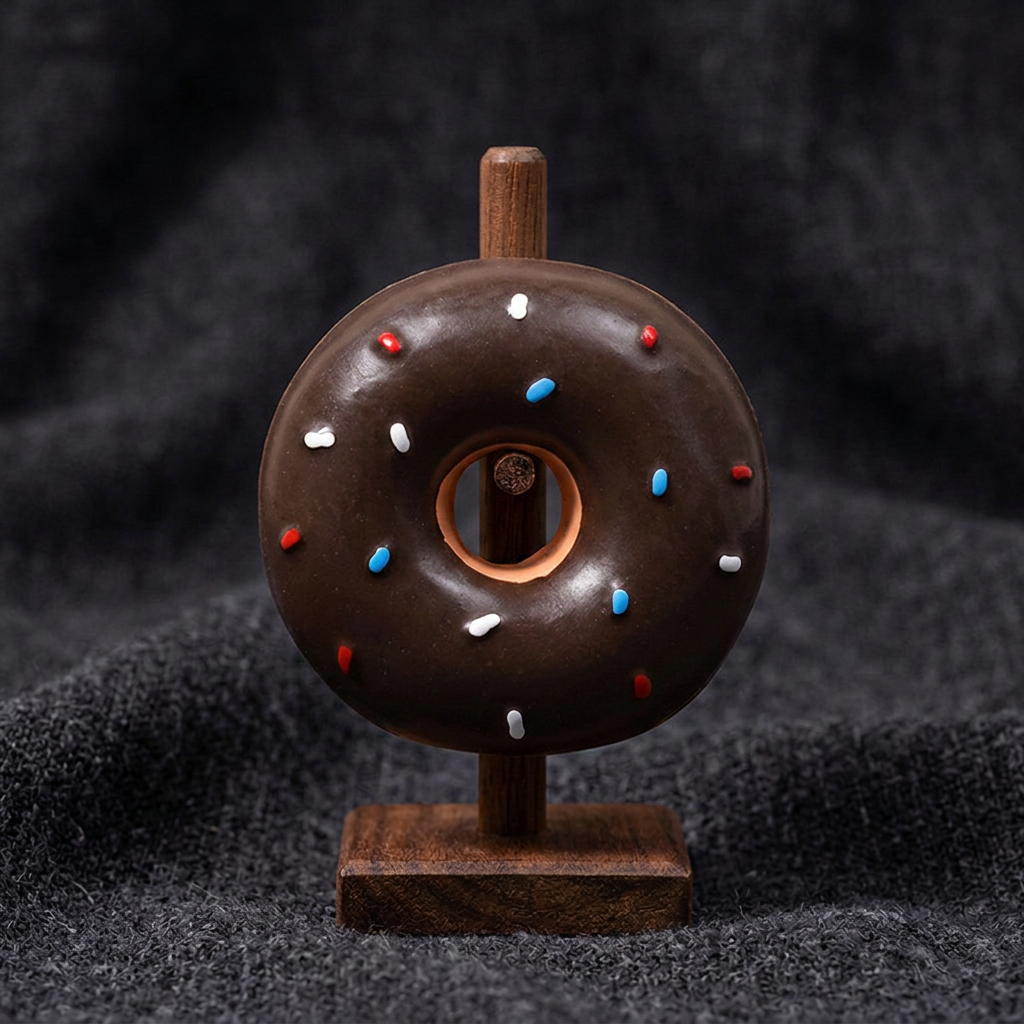 Colorful Squeaky Donut Dog Toy