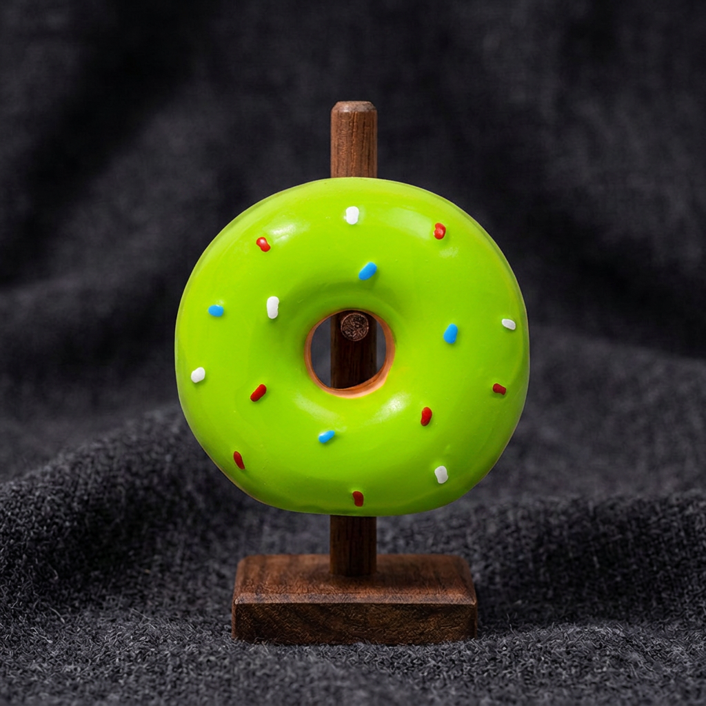 Colorful Squeaky Donut Dog Toy
