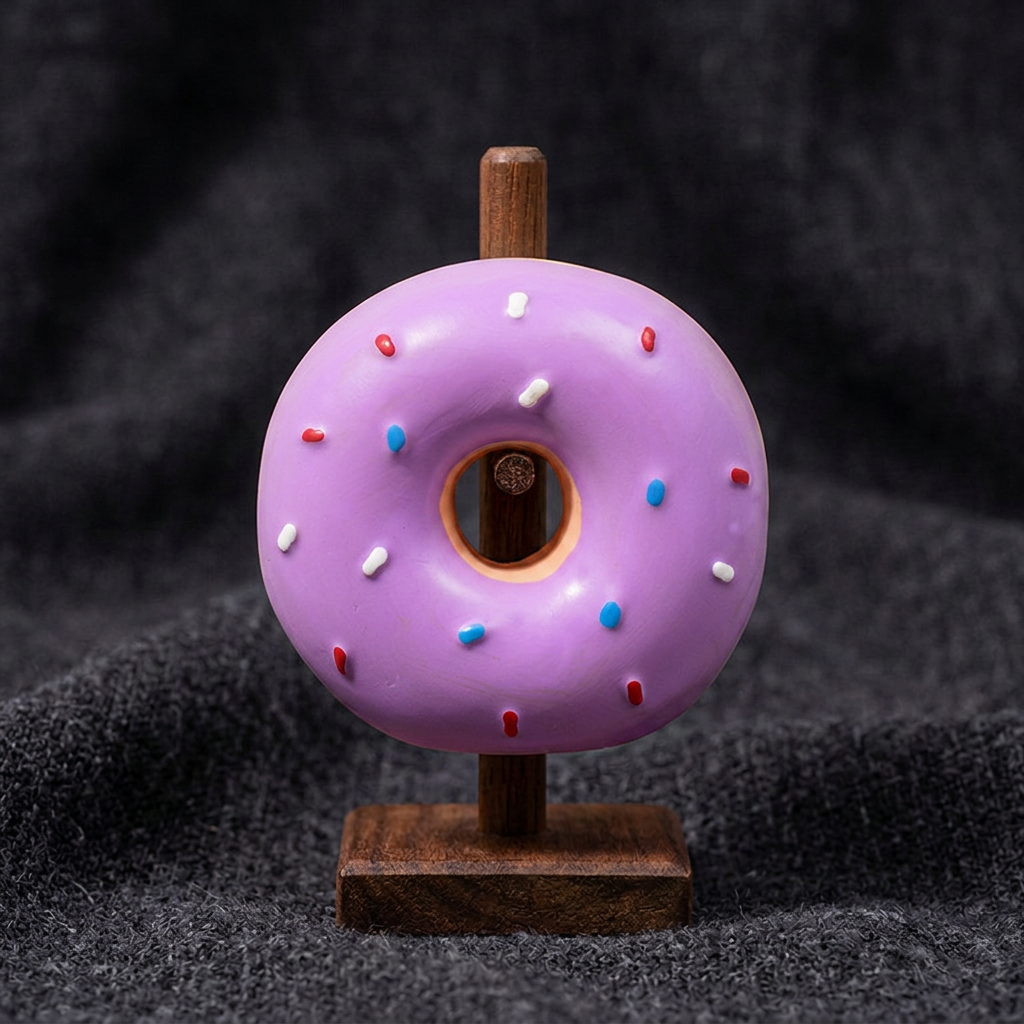 Colorful Squeaky Donut Dog Toy
