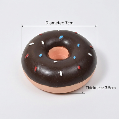 Colorful Squeaky Donut Dog Toy