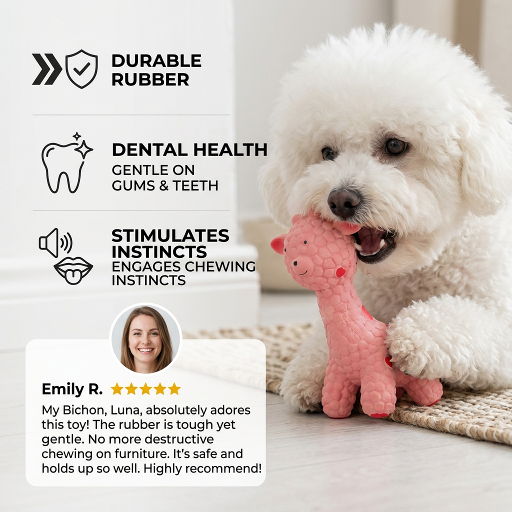 Interactive Squeaky Giraffe Toy for Dogs