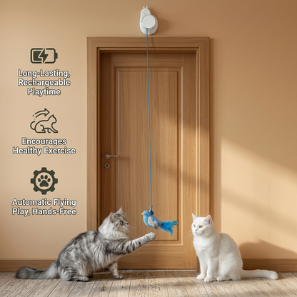 Automatic Flying Bird Cat Toy – Rechargeable Interactive Hanging Teaser