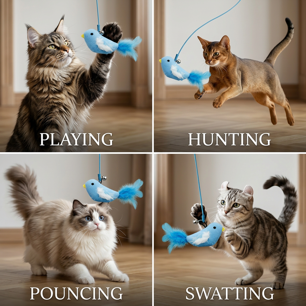 Automatic Flying Bird Cat Toy – Rechargeable Interactive Hanging Teaser