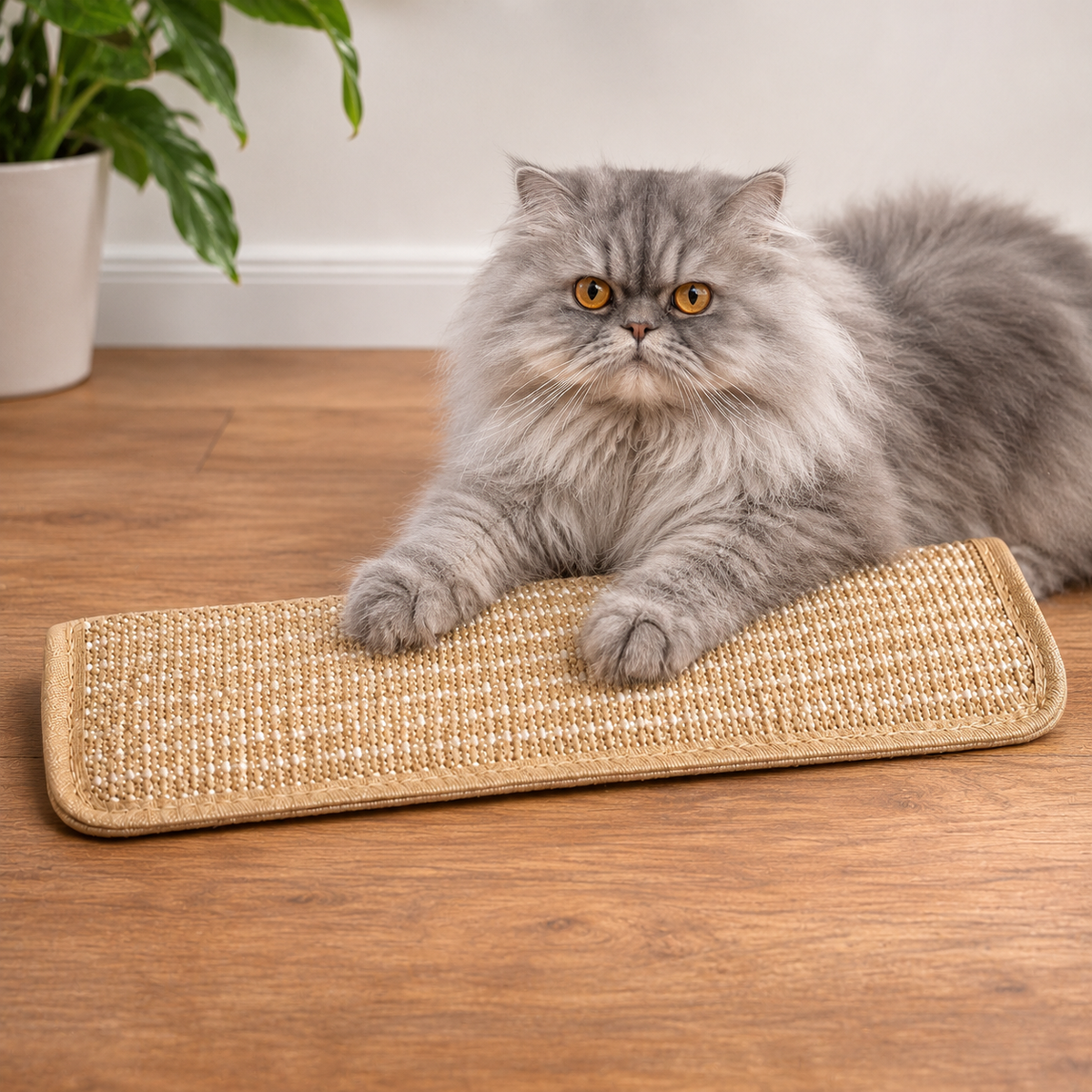 Natural Sisal Cat Kicker & Scratcher with Catnip – Dental Chew Toy