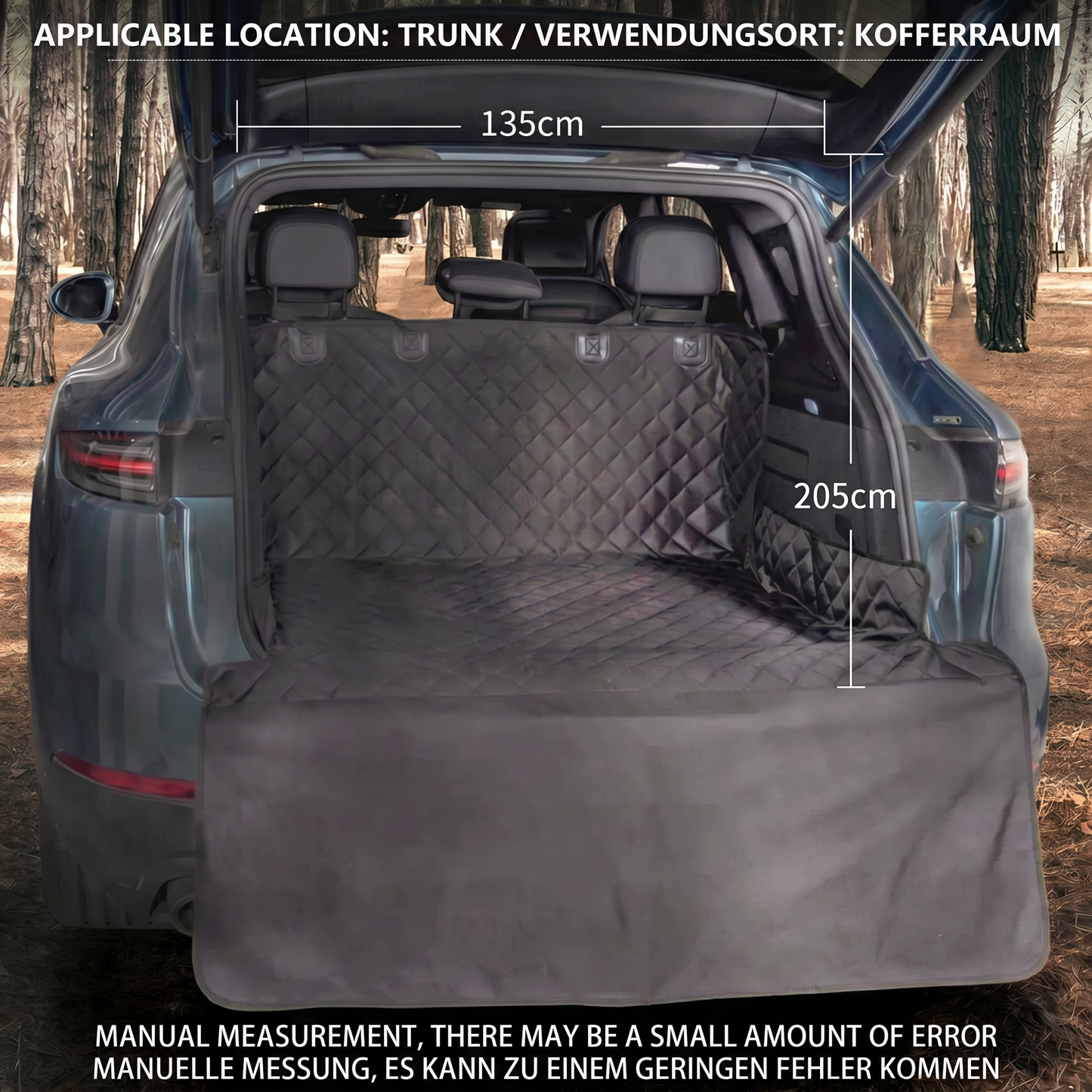 Waterproof SUV Dog Cargo Liner with Bumper Flap