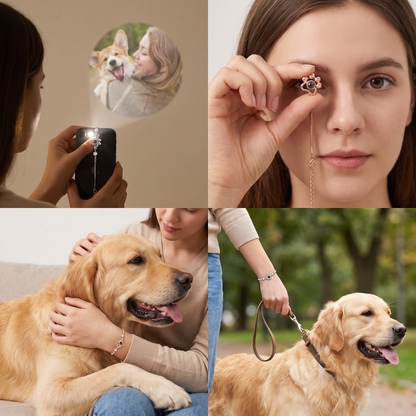 Personalized Paw Photo Projection Keepsake Bracelet