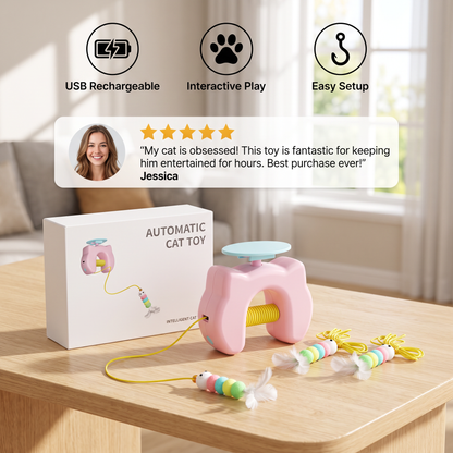 Rechargeable Hanging Door Cat Toy with Interactive Flying Feather