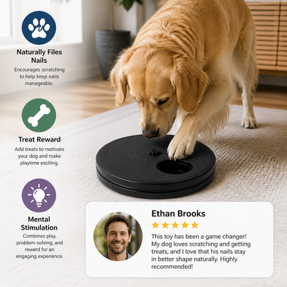 3-in-1 Interactive Dog Nail Scratch Toy with Treat Dispenser
