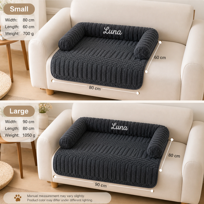 Personalized Fluffy Dog Sofa Bed & Protective Couch Cover
